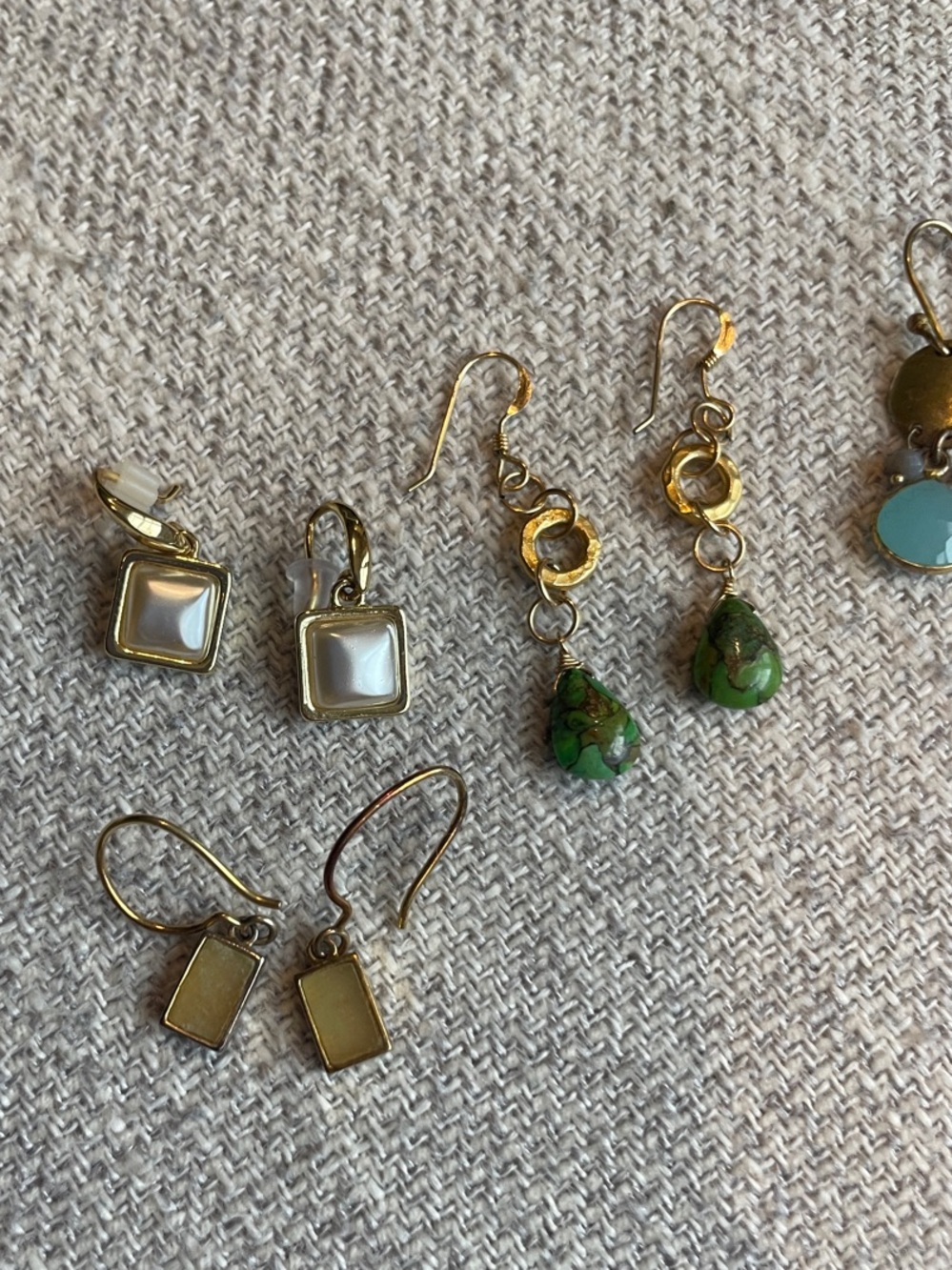Multiple dangle earrings